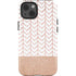 Rose Gold Herringbone iPhone 15 Impact Case
